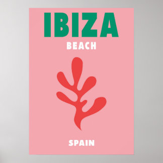 Ibiza beach poster