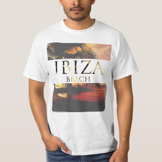 Ibiza Beach Tee Shirt T-Shirt Men's Gift (Front)