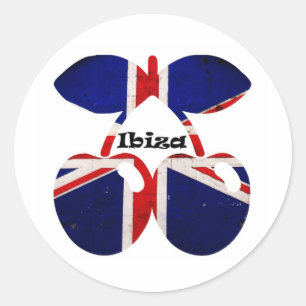 Ibiza Cherries Classic Round Sticker