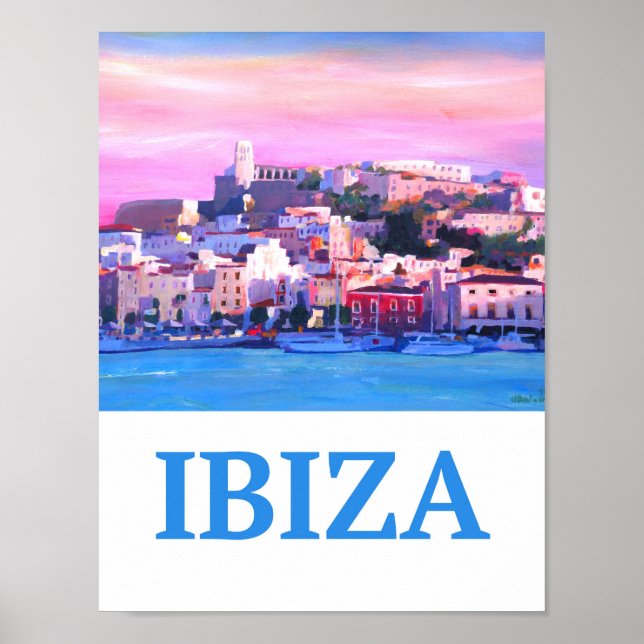 Ibiza Eivissia Spain Retro Poster (Front)