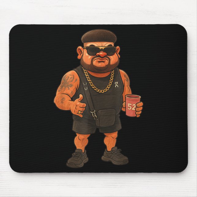 Ibiza Final Boss Meme Funny Holiday Haircut Jokes  Mouse Mat (Front)