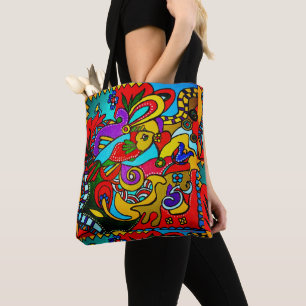 Ibiza Happy-Art  schoudertas Tote Bag