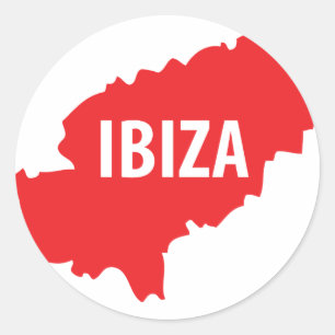 Ibiza icon classic round sticker