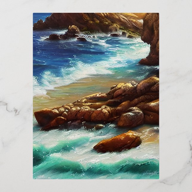 Ibiza is a small island in the Mediterranean Sea Foil Holiday Postcard (Front)