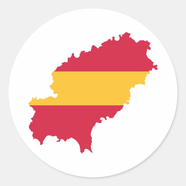 Ibiza map flag Spain Classic Round Sticker (Front)