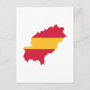 Ibiza map flag Spain Postcard