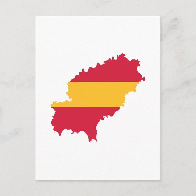 Ibiza map flag Spain Postcard (Front)