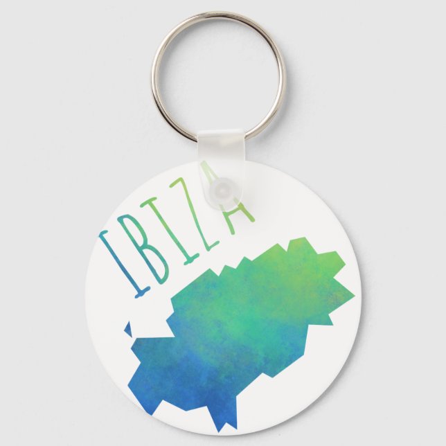 Ibiza Map Key Ring (Front)