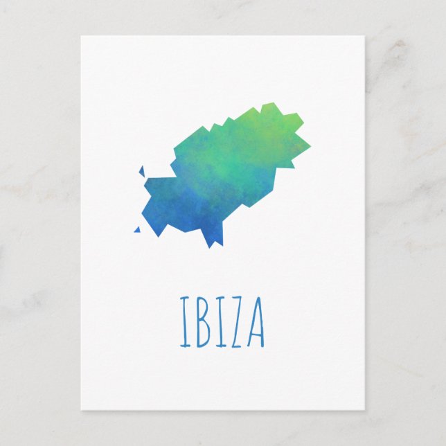 Ibiza Map Postcard (Front)