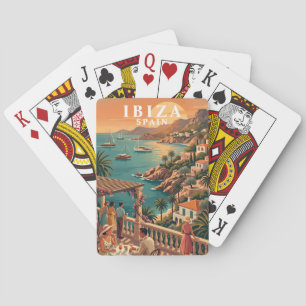 Ibiza Playing Cards Deck Vintage Travel Art Spain