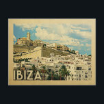 Ibiza Postcard Spain Vintage Travel<br><div class="desc">Ibiza Spain design in Vintage Travel style featuring a pretty view of this lovely Spanish town.</div>