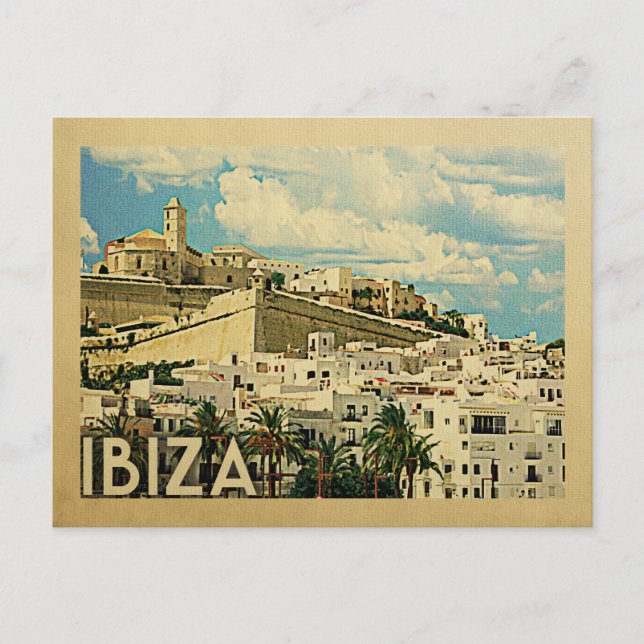 Ibiza Postcard Spain Vintage Travel (Front)