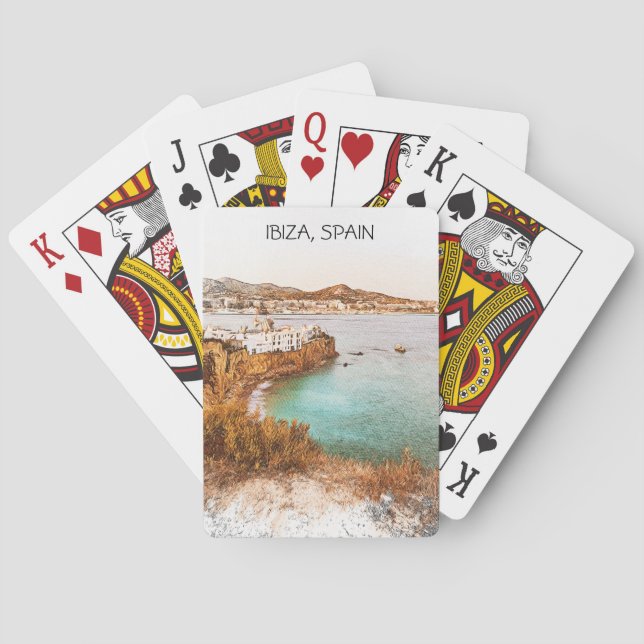 Ibiza Spain Baleares Island Scenery Playing Cards (Back)