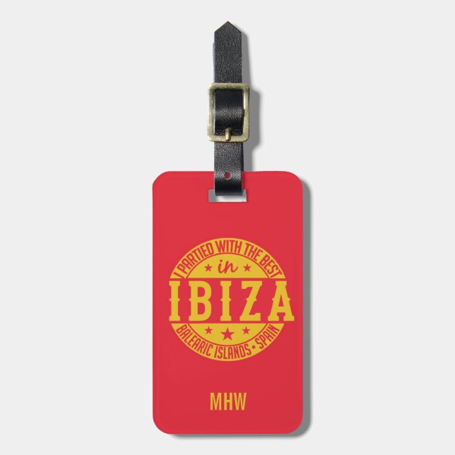IBIZA Spain custom luggage tag (Front Vertical)