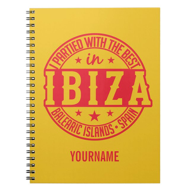 IBIZA Spain custom notebook (Front)