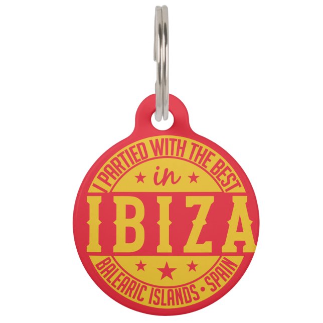 IBIZA Spain custom pet tag (Front)