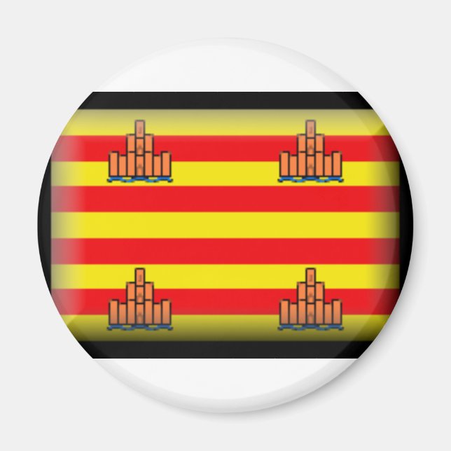 Ibiza Spain Flag Magnet (Front)