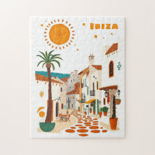 Ibiza Spain holiday white mediterranean Jigsaw Puzzle