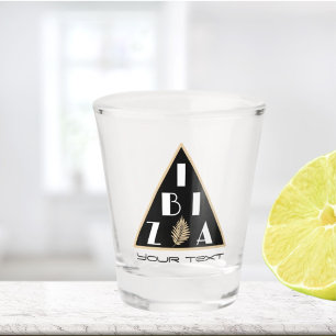 Ibiza Spain logo modern beach bar Shot Glass