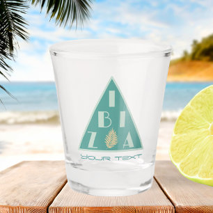 Ibiza Spain logo modern beach bar Shot Glass