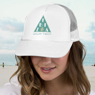 Ibiza Spain logo modern beach colours Sticker Trucker Hat