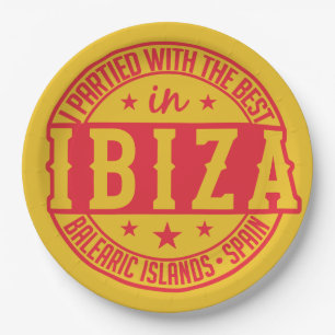IBIZA Spain paper plates