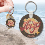 Ibiza Spain Party Disco ball Retro Vintage  Key Ring<br><div class="desc">Ibiza City Spain,  Retro Vintage Design featuring a disco ball in light brown,  pink,  and light blue hues. This beautiful keychain is a perfect accessory gift for Ibiza residents,  visitors,  tourists or fans.</div>