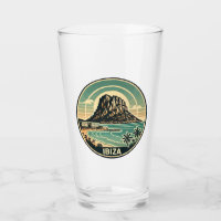 Ibiza Spain Rock of Es Vedra Travel Art Badge
