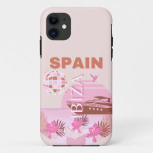 Ibiza, Spain, Travel Art, Preppy Art, Pastel iPhone 11 Case