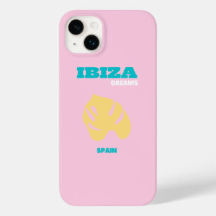 Ibiza, Spain Travel Art, Preppy, Pink Case-Mate iPhone 14 Plus Case