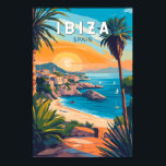 Ibiza Spain Travel Art Vintage Poster<br><div class="desc">Ibiza retro vector travel design. Ibiza is one of the Balearic islands, an archipelago of Spain in the Mediterranean Sea.</div>