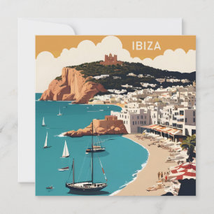 Ibiza, Spain Travel Poster Card