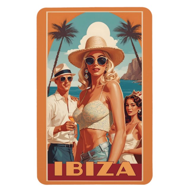 Ibiza, Spain Travel Poster Magnet (Vertical)
