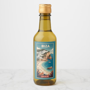 Ibiza, Spain Travel Poster Wine Label