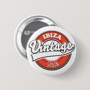Ibiza spain vintage style logo 6 cm round badge