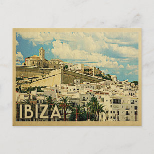 Ibiza Spain Vintage Travel Postcard
