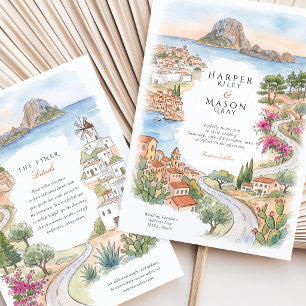 Ibiza Spain Wedding Invitation