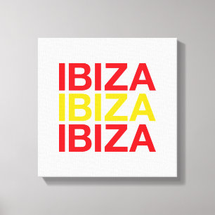 IBIZA Spanish Flag Canvas Print