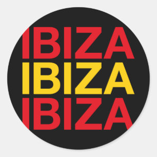 IBIZA Spanish Flag Classic Round Sticker