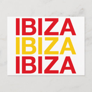 IBIZA Spanish Flag Postcard
