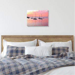 Ibiza Sunset at Portinatx Bay - Sailing Boats Canvas Print