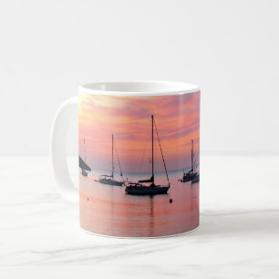 Ibiza Sunset at Portinatx Bay - Sailing Boats Coffee Mug