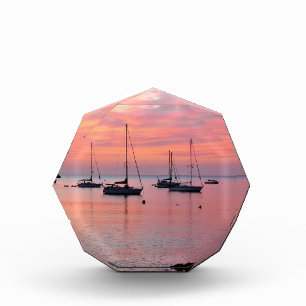Ibiza Sunset at Portinatx Bay - Sailing Boats Photo Block