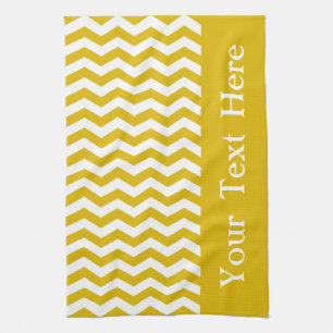 Ibiza Sunset Wave Chevron customisable Tea Towel