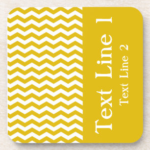 Ibiza Sunset Wave Chevron customizable Coaster