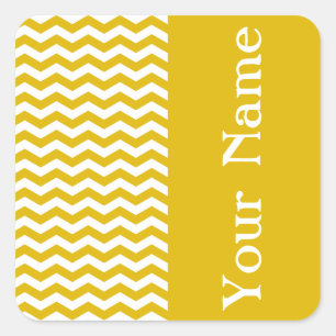 Ibiza Sunset Wave Chevron with name Square Sticker