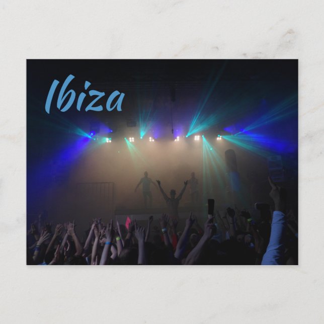 Ibiza Superclub DJs, Dancers, Party Time Postcard (Front)