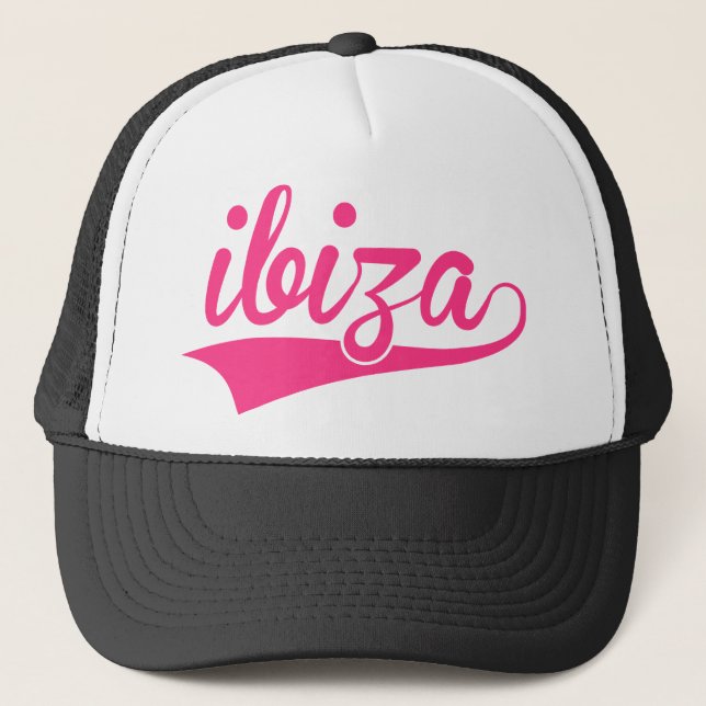 Ibiza Text 2 Trucker Hat (Front)