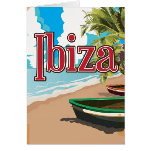 Ibiza vintage travel poster
