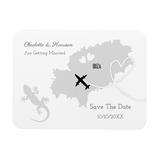 Ibiza Wedding Destination Save The Date Magnet (Horizontal)